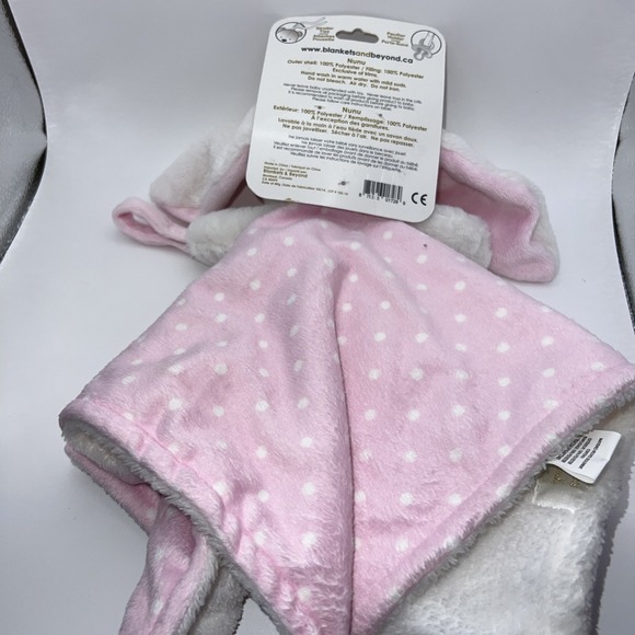 Blankets and Beyond Pink Bunny Rabbit Baby Blanket Lovey 13" NEW. HTF - Picture 8 of 10